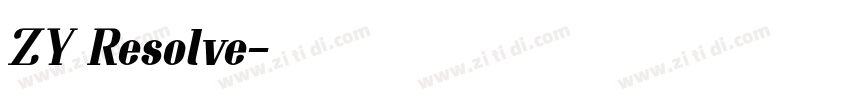 ZY Resolve字体转换 ZY Resolve字体转换